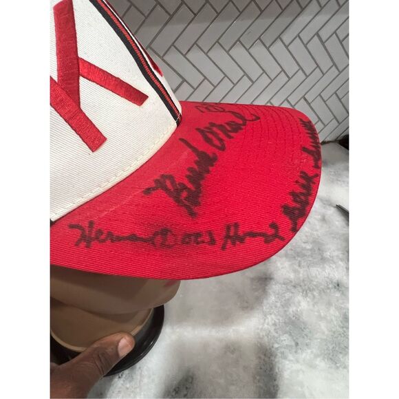 KC Monarchs Signed Hat Negro Leagues Ford Promo Cap Big Boy Headgear Baseball - Picture 3 of 9